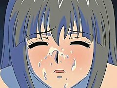 Anime Girl Gets Sperm On Her Face